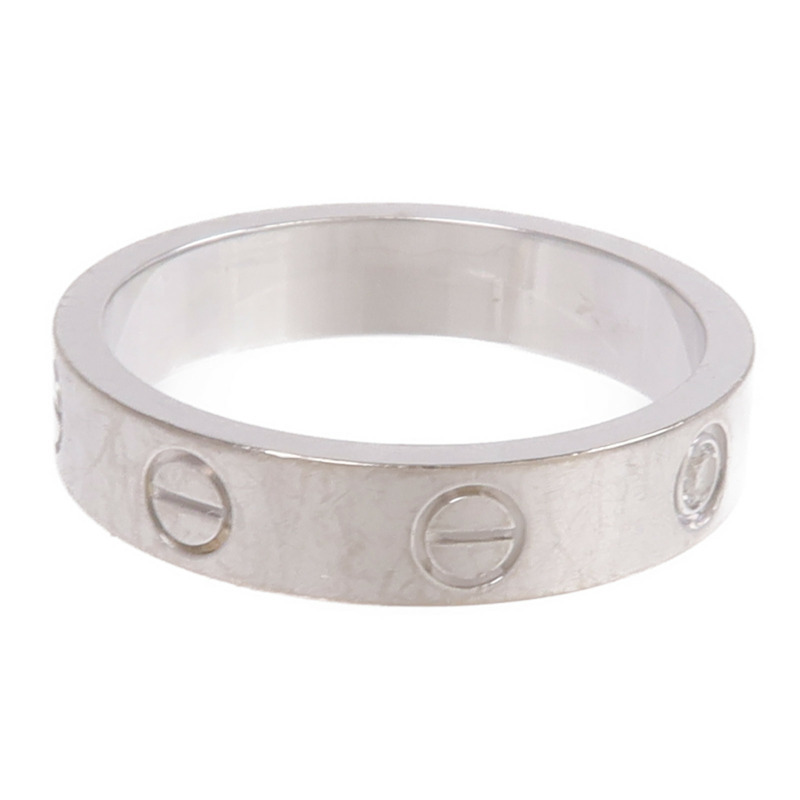 CARTIER 18K白金Love Ring 1P Diamond鑽石戒指-5
