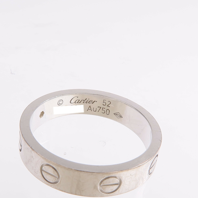 CARTIER 18K白金Love Ring 1P Diamond鑽石戒指-6