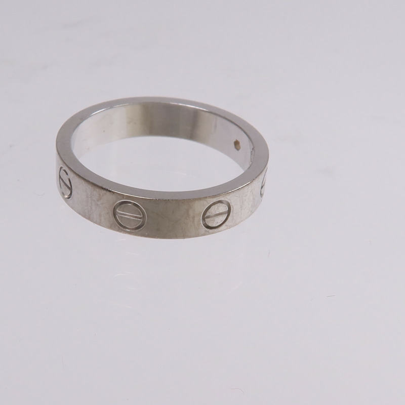 CARTIER 18K白金Love Ring 1P Diamond鑽石戒指-8