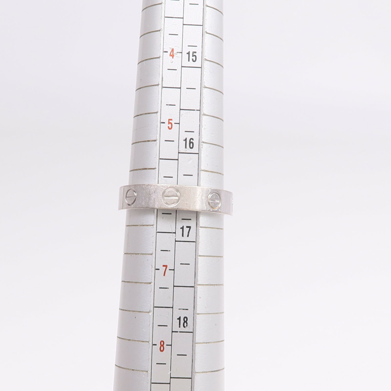 CARTIER 18K白金Love Ring 1P Diamond鑽石戒指-9