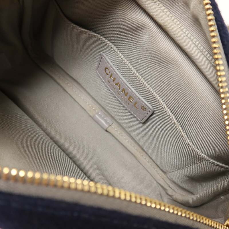 CHANEL 羊毛Chain Shoulder鏈帶肩背袋-4