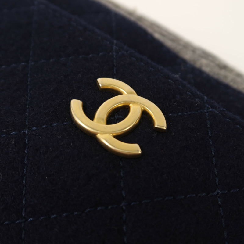 CHANEL 羊毛Chain Shoulder鏈帶肩背袋-10