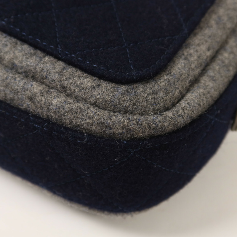 CHANEL 羊毛Chain Shoulder鏈帶肩背袋-12