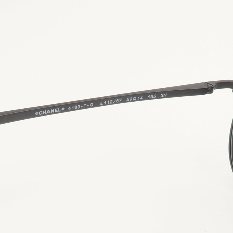 CHANEL 鈦/皮革Sunglasses太陽眼鏡-7