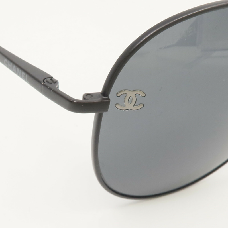 CHANEL 鈦/皮革Sunglasses太陽眼鏡-8