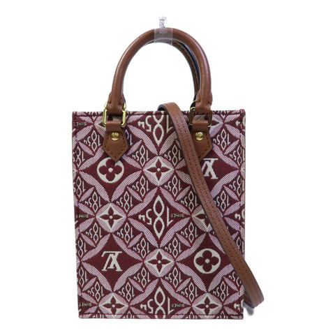 LOUIS VUITTON Monogram Jacquard Petit Sac Plat(Since 1854)手挽肩背兩用袋