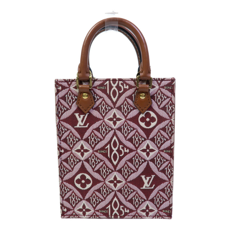 LOUIS VUITTON Monogram Jacquard Petit Sac Plat(Since 1854)手挽肩背兩用袋-1