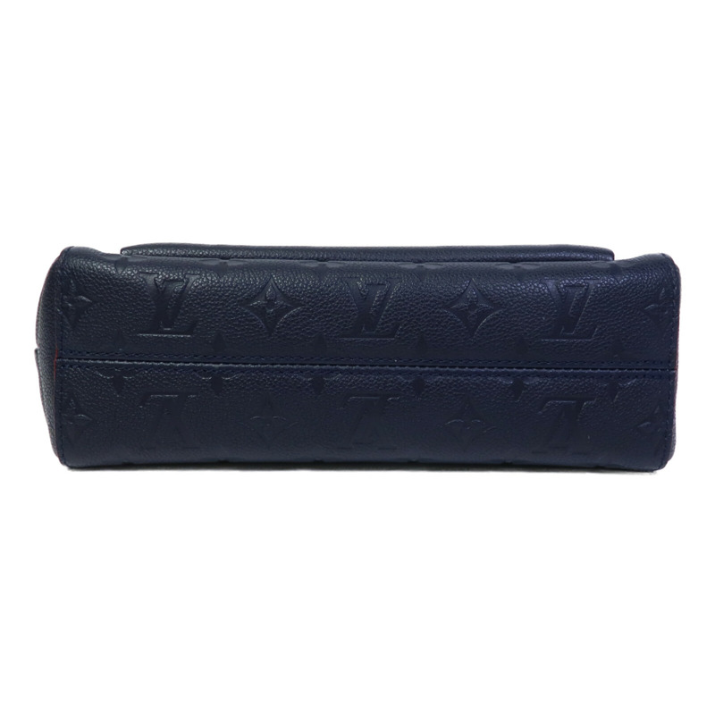 LOUIS VUITTON Monogram Empreinte Vavin PM鏈帶肩背袋深藍色-3