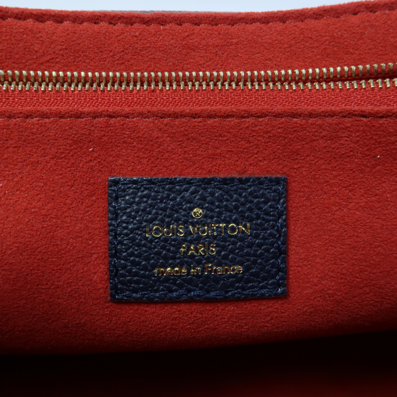 LOUIS VUITTON Monogram Empreinte Vavin PM鏈帶肩背袋深藍色-6