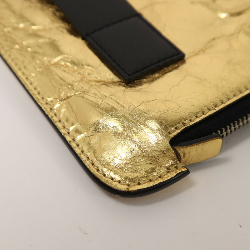 CHANEL 羊皮皮革Feministe Mais Feminine Pouch手拿包-12