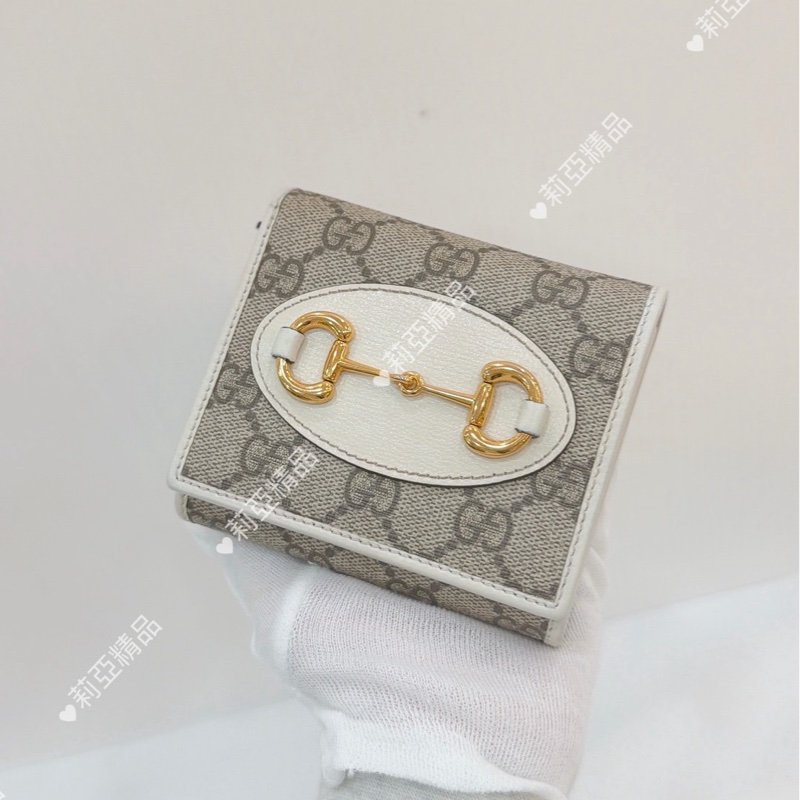莉亞精品♡ Gucci 1955對開短夾 二手美品-1