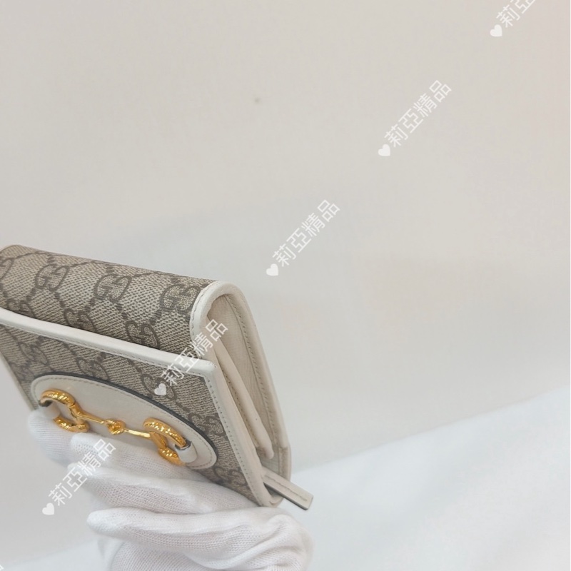 莉亞精品♡ Gucci 1955對開短夾 二手美品-10