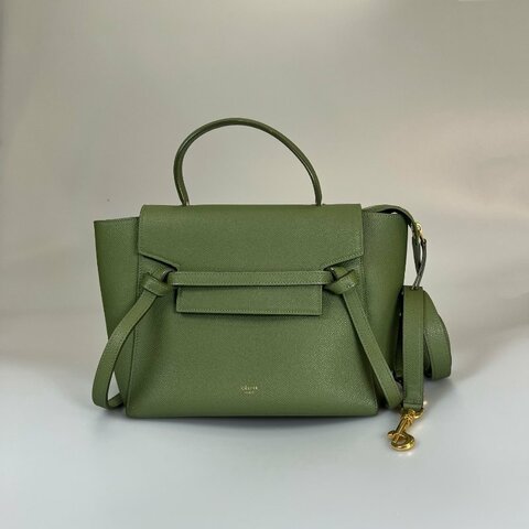 CELINE  橄欖綠鯰魚肩背包 MICRO