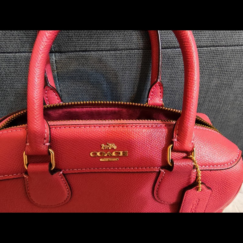 Coach經典波士頓包(乾燥玫瑰粉)-9