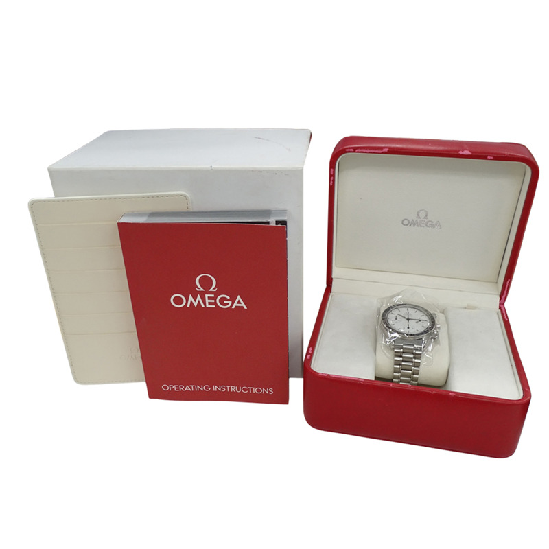 歐米茄超霸系列3510.20男士腕錶，品牌名稱，丸井限量版，計時碼錶，自動上鍊，不銹鋼（SS），銀色，白色-7