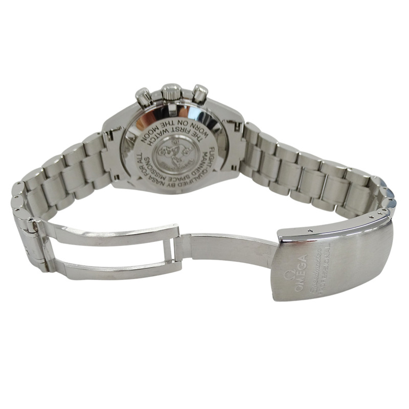 歐米茄超霸系列 3597.11.00 男士腕錶，品牌：阿波羅任務計時表，手動上鍊，不鏽鋼 (SS)，銀色和黑色。-3