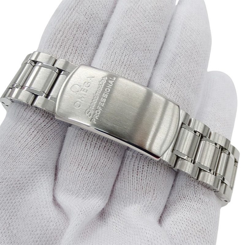 歐米茄超霸系列 3597.11.00 男士腕錶，品牌：阿波羅任務計時表，手動上鍊，不鏽鋼 (SS)，銀色和黑色。-4