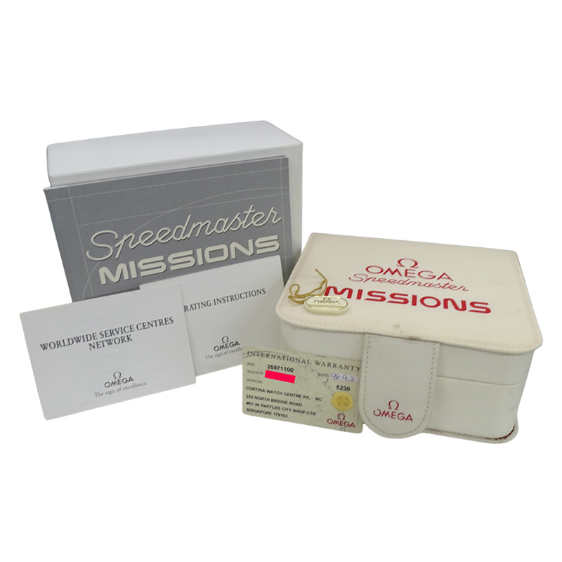 歐米茄超霸系列 3597.11.00 男士腕錶，品牌：阿波羅任務計時表，手動上鍊，不鏽鋼 (SS)，銀色和黑色。-6