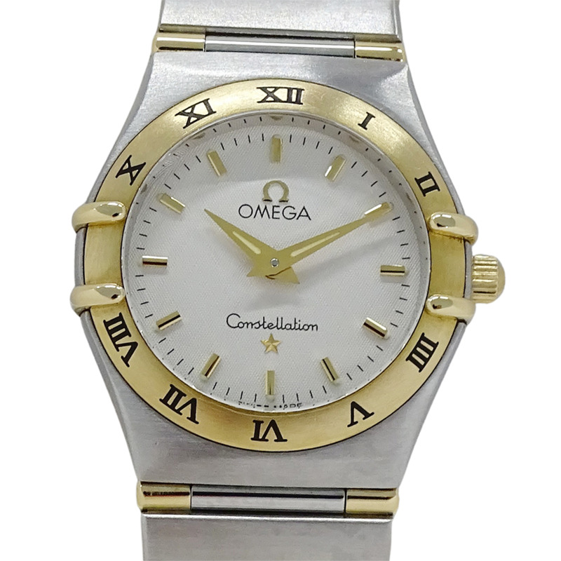 歐米茄星座系列 1372.30 女士腕錶，品牌名稱，石英機芯，不銹鋼 (SS) 與黃金 (YG) 組合，半條形錶帶-1