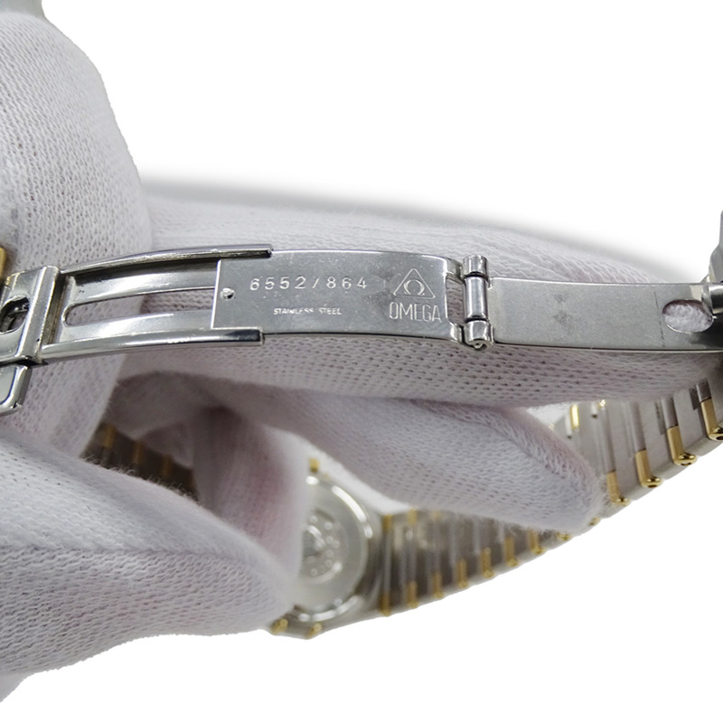 歐米茄星座系列 1372.30 女士腕錶，品牌名稱，石英機芯，不銹鋼 (SS) 與黃金 (YG) 組合，半條形錶帶-4