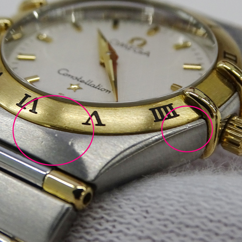 歐米茄星座系列 1372.30 女士腕錶，品牌名稱，石英機芯，不銹鋼 (SS) 與黃金 (YG) 組合，半條形錶帶-11