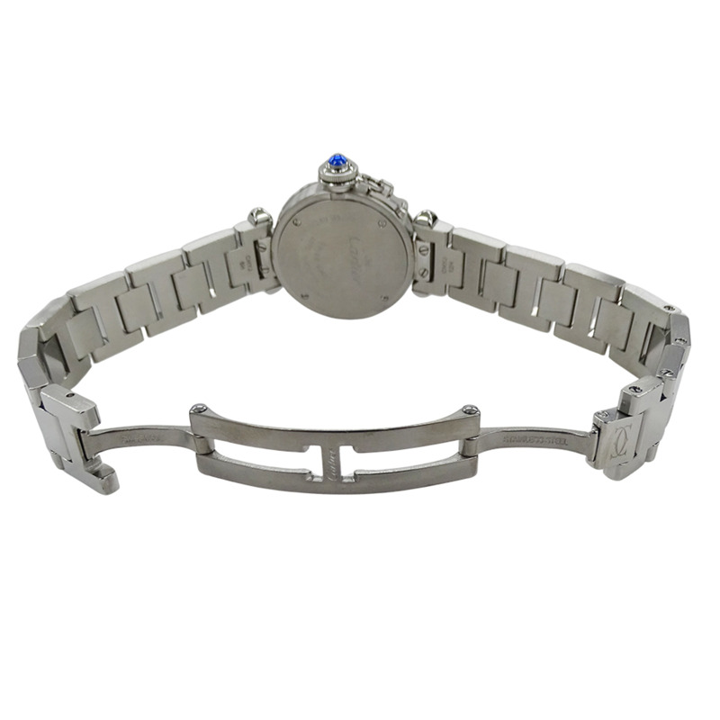 卡地亞 Miss Pasha 女士石英腕錶，不鏽鋼 (SS) W3140007，銀色，圓形-3