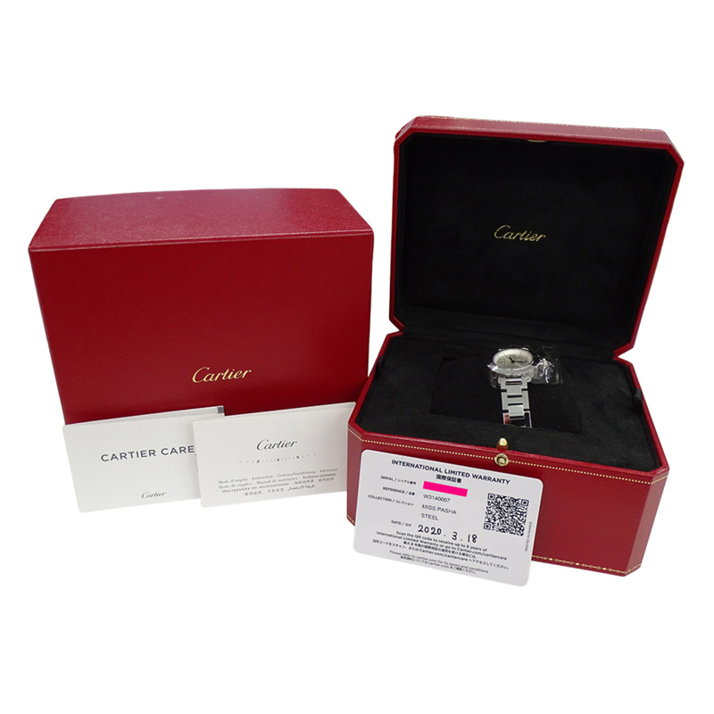 卡地亞 Miss Pasha 女士石英腕錶，不鏽鋼 (SS) W3140007，銀色，圓形-7