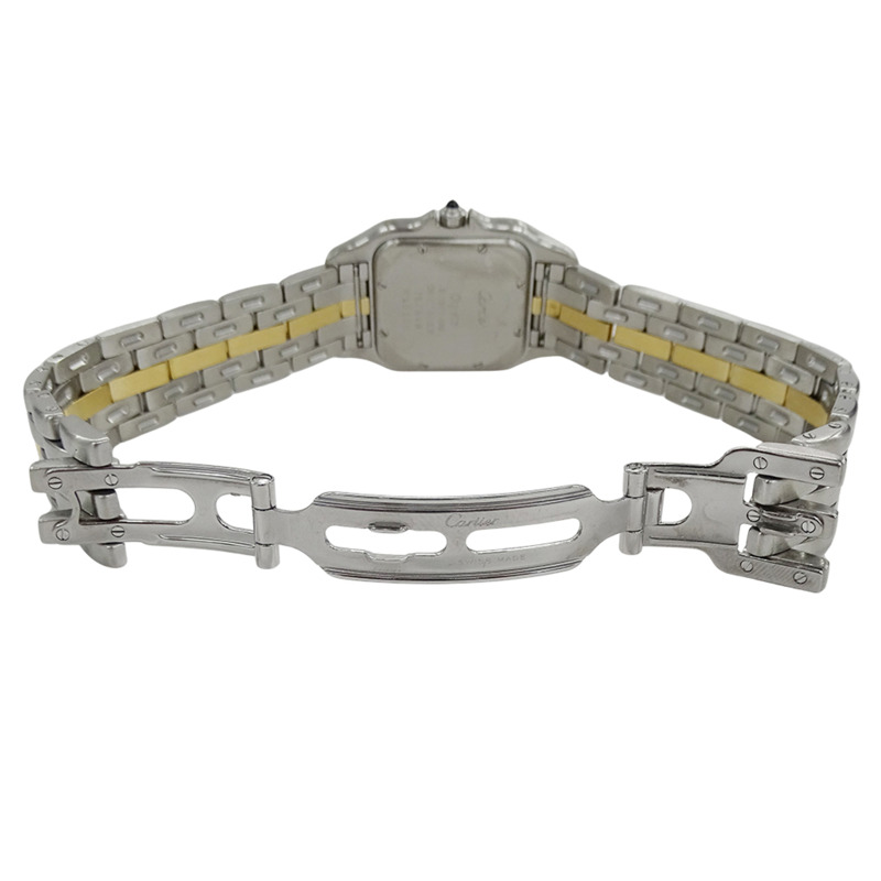 卡地亞女士腕錶，Panthère MM Date，石英機芯，不鏽鋼（SS），黃金（YG），W25028B5，1 排。-3