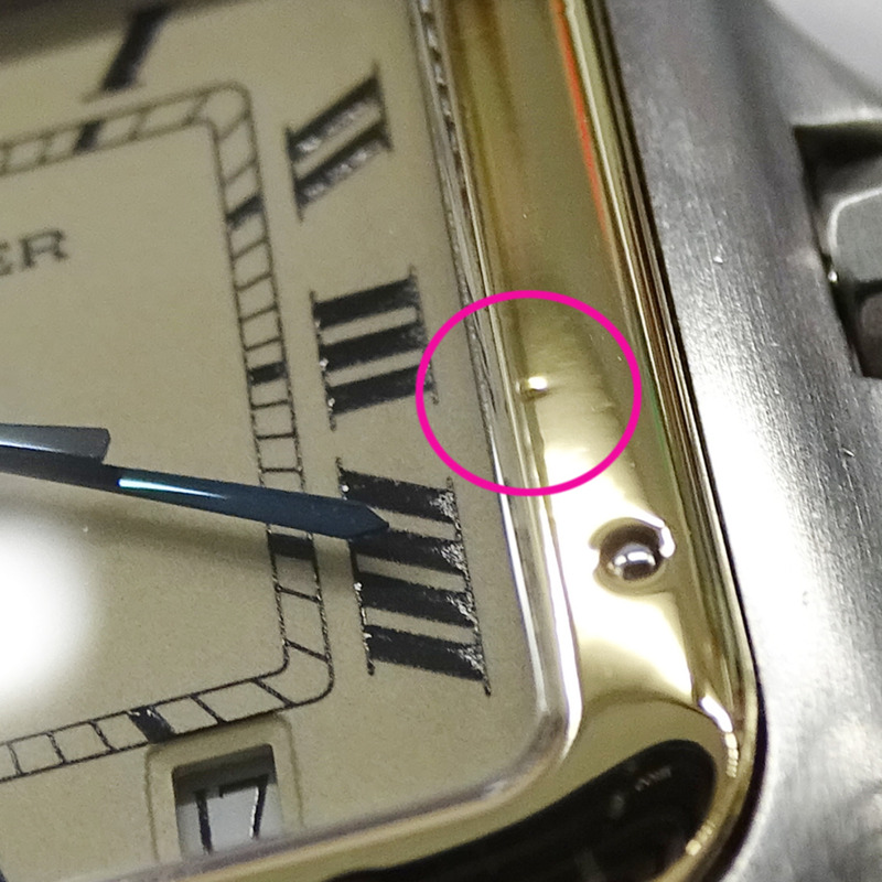 卡地亞女士腕錶，Panthère MM Date，石英機芯，不鏽鋼（SS），黃金（YG），W25028B5，1 排。-6