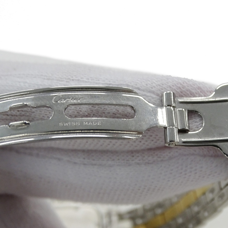 卡地亞女士腕錶，Panthère MM Date，石英機芯，不鏽鋼（SS），黃金（YG），W25028B5，1 排。-11