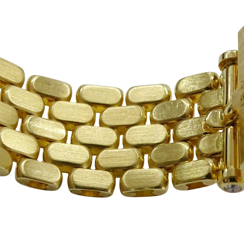 梵克雅寶女士腕錶，經典方形設計，鑲鑽，石英機芯，750YG（18K 純金）。-13