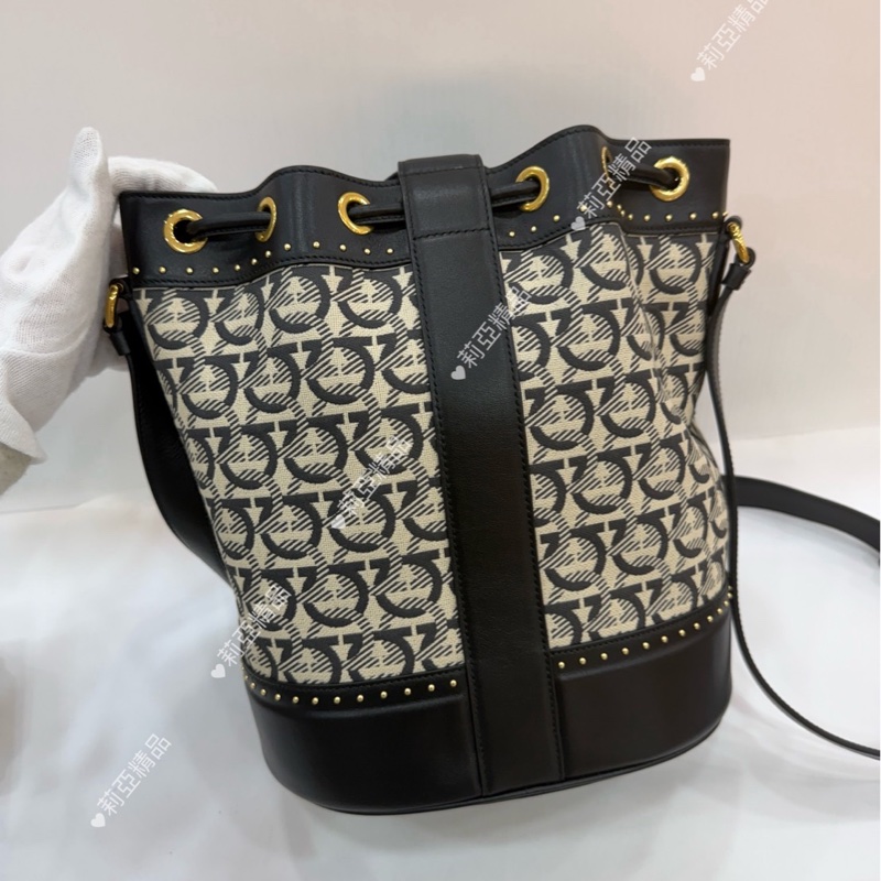 莉亞精品♡ Ferragamo 水桶包 二手美包-3