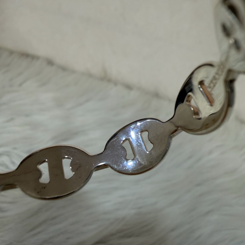 HERMES Chaine d'ancre Enchainee 925純銀半圈豬鼻子手環-18