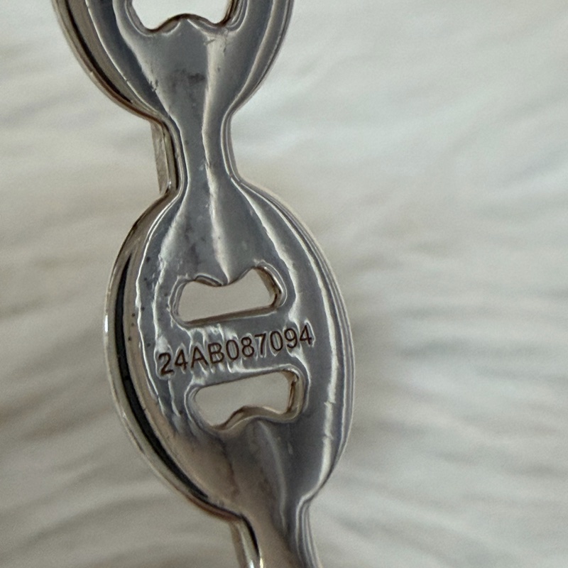 HERMES Chaine d'ancre Enchainee 925純銀半圈豬鼻子手環-19