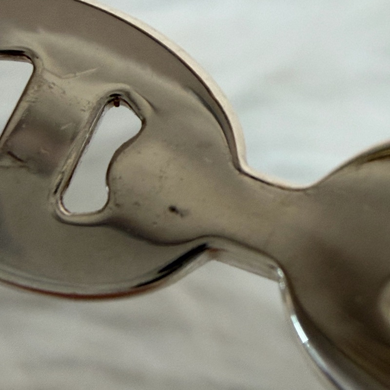 HERMES Chaine d'ancre Enchainee 925純銀半圈豬鼻子手環-22