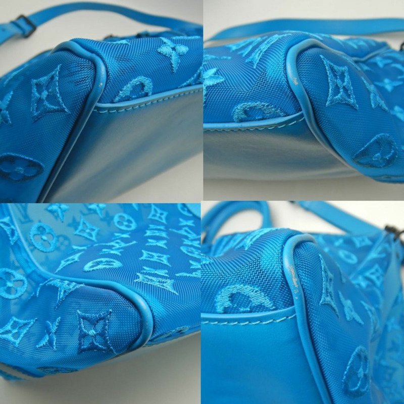 路易威登 (LOUIS VUITTON) Monogram Keyport Triangle 50 網眼波士頓包 M45048 綠松石色 女款 253587-7