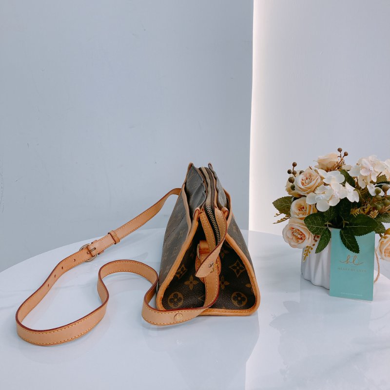 MS0638 Louis Vuitton 路易威登 三角金球 斜背 帆布 金扣 Popincourt Long Canvas Monogram x GHW-2