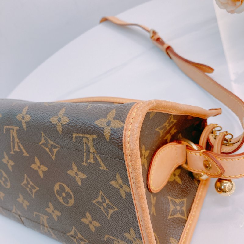 MS0638 Louis Vuitton 路易威登 三角金球 斜背 帆布 金扣 Popincourt Long Canvas Monogram x GHW-6
