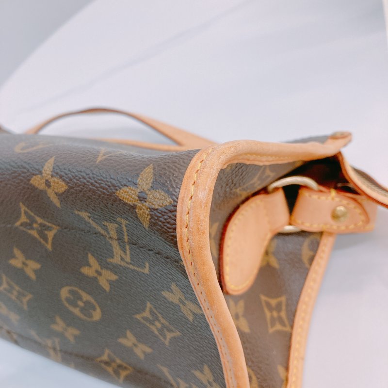 MS0638 Louis Vuitton 路易威登 三角金球 斜背 帆布 金扣 Popincourt Long Canvas Monogram x GHW-8