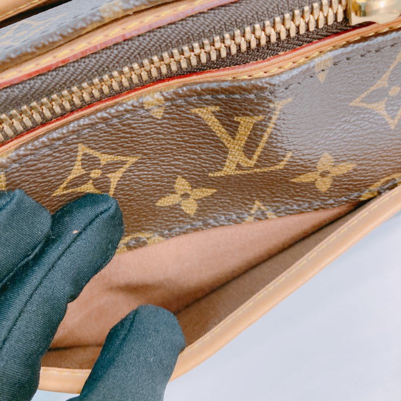 MS0638 Louis Vuitton 路易威登 三角金球 斜背 帆布 金扣 Popincourt Long Canvas Monogram x GHW-24