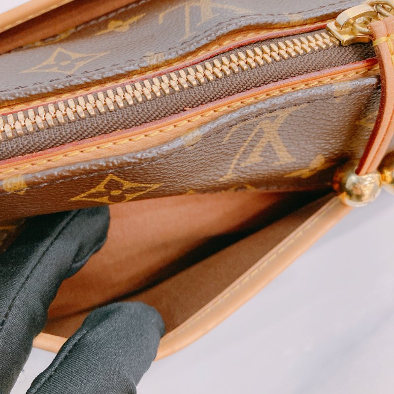 MS0638 Louis Vuitton 路易威登 三角金球 斜背 帆布 金扣 Popincourt Long Canvas Monogram x GHW-26