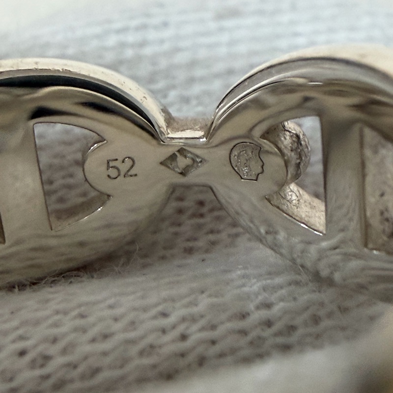 HERMES Farandole 925 純銀 小豬 豬鼻 豬鼻子 戒指-11