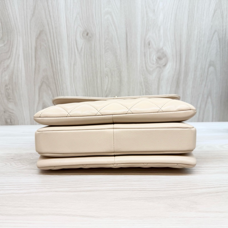 Chanel奶茶羊皮trendy cc側背包A92236-4