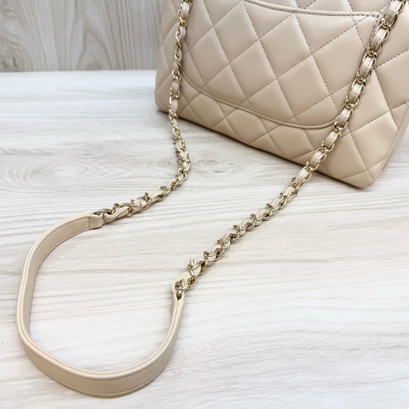 Chanel奶茶羊皮trendy cc側背包A92236-9