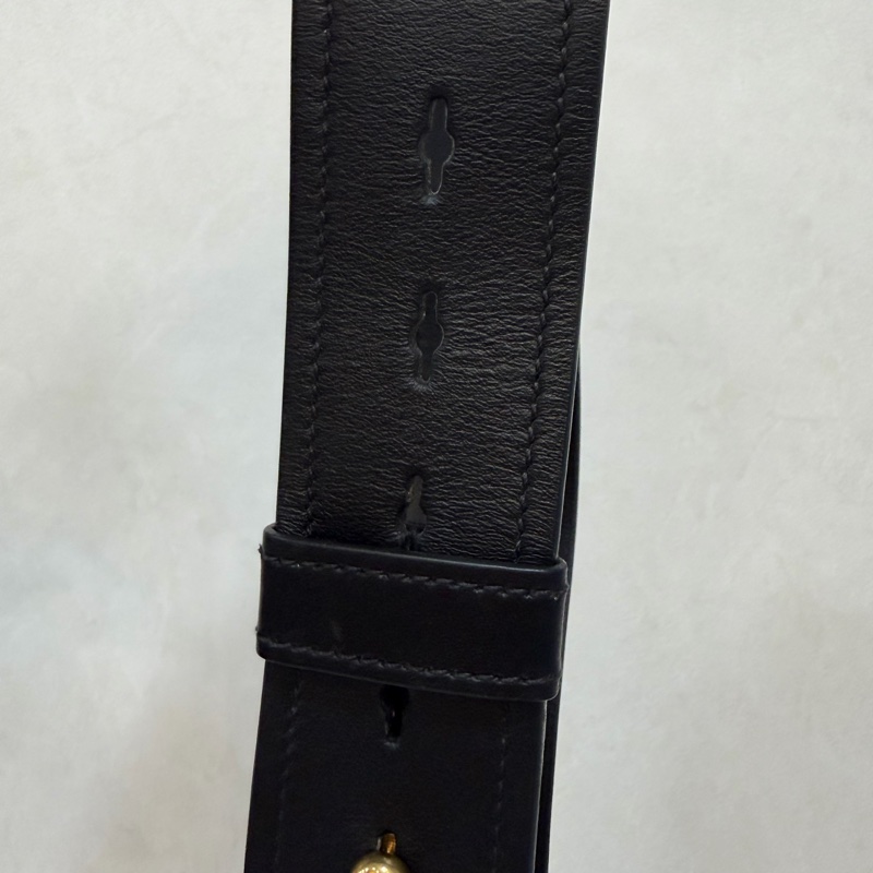 PRADA 1BD039 紅皮 黑皮 拼接 金釦 馬鞍包 斜背包-48