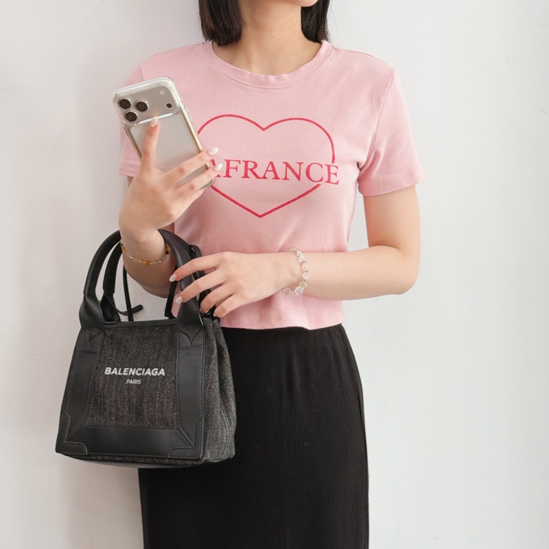 莉亞精品♡ BALENCIAGA 黑灰牛仔帆布包 二手美包-1