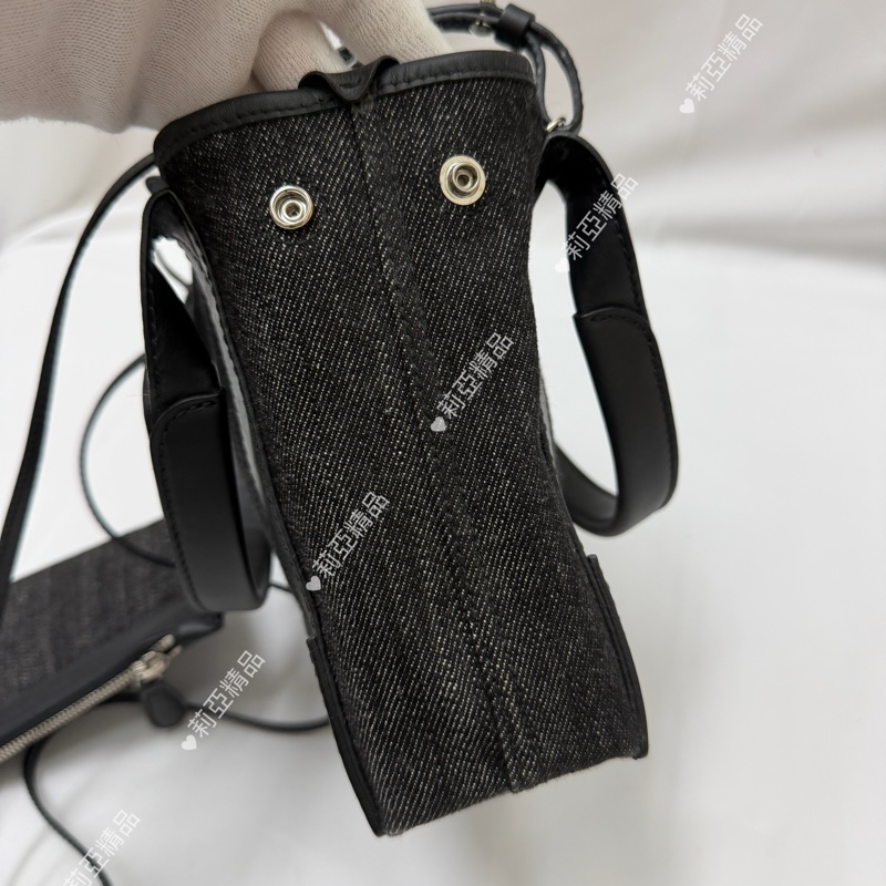 莉亞精品♡ BALENCIAGA 黑灰牛仔帆布包 二手美包-5