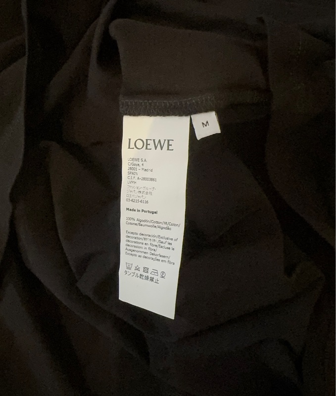 Loewe 羅意威 黑色短袖T恤-4