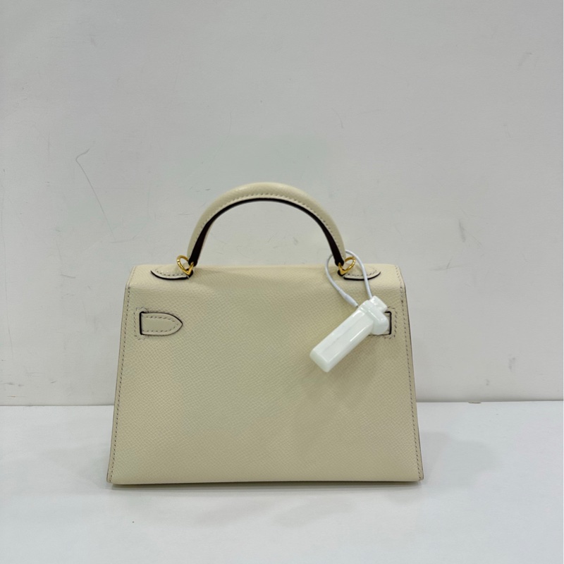 Hermes mini kelly 二代 奶油白金扣 Z刻 Epsom皮-2