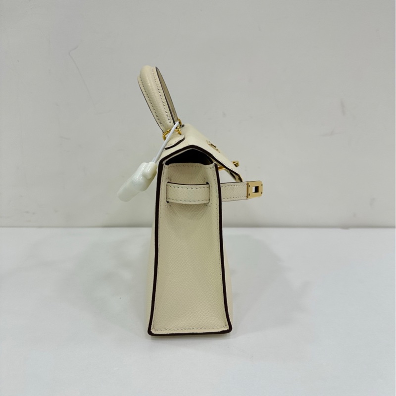 Hermes mini kelly 二代 奶油白金扣 Z刻 Epsom皮-3